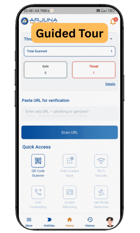 Stay secure with Arjuna – Restart your phone, refresh your protection.